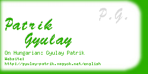 patrik gyulay business card